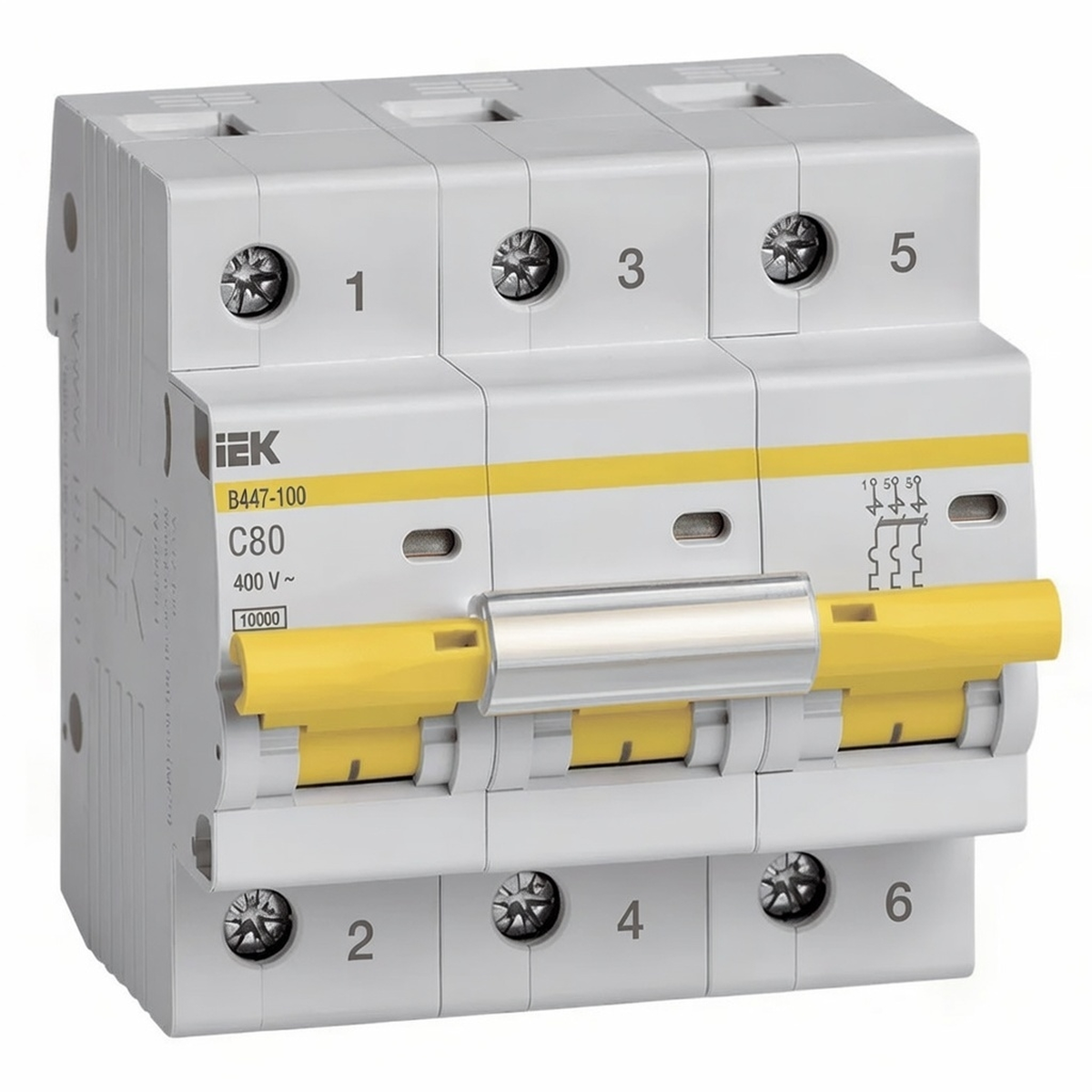 Автоматический выключатель 3Р ВА47-100 80 А